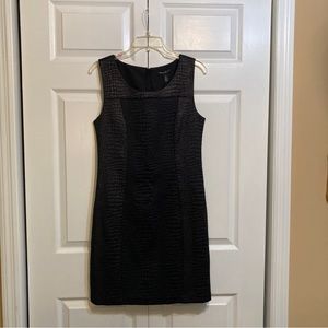 NWT KENNETH COLE Dress Textured Black w/back Zipper Size 10 Sheath **Runs Small